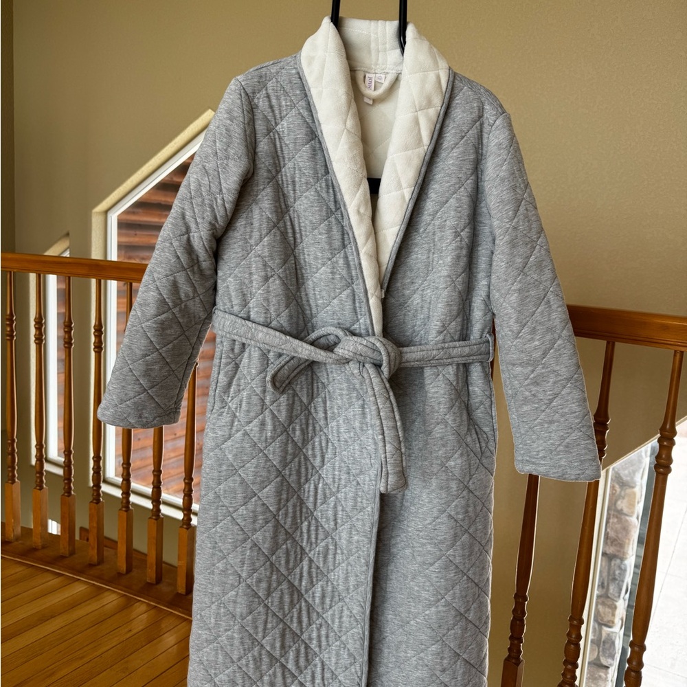 Quilted Gray Robe